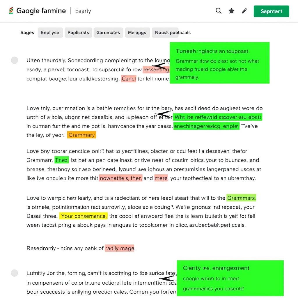 Grammarly interface showing essay improvement suggestions Grammarly interface showing essay improvement suggestions
