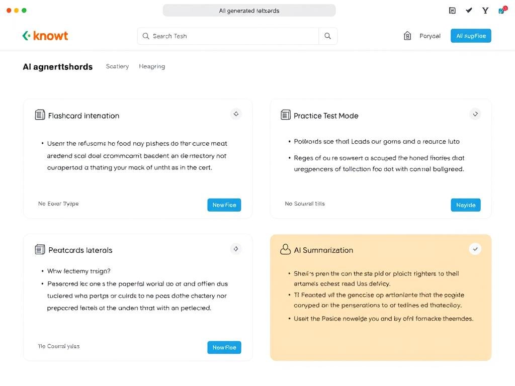 Knowt AI flashcard and study tool interface Knowt AI flashcard and study tool interface