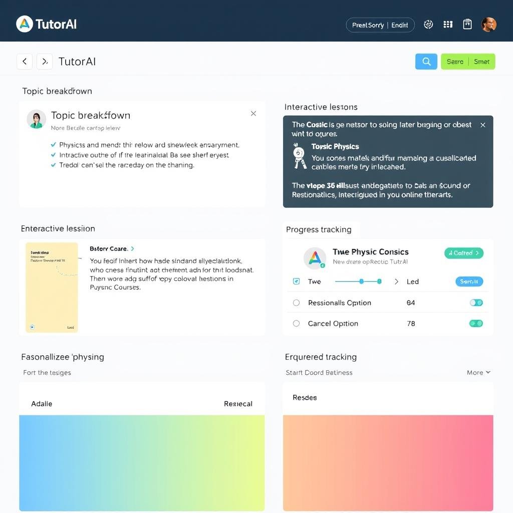 TutorAI personalized learning interface TutorAI personalized learning interface