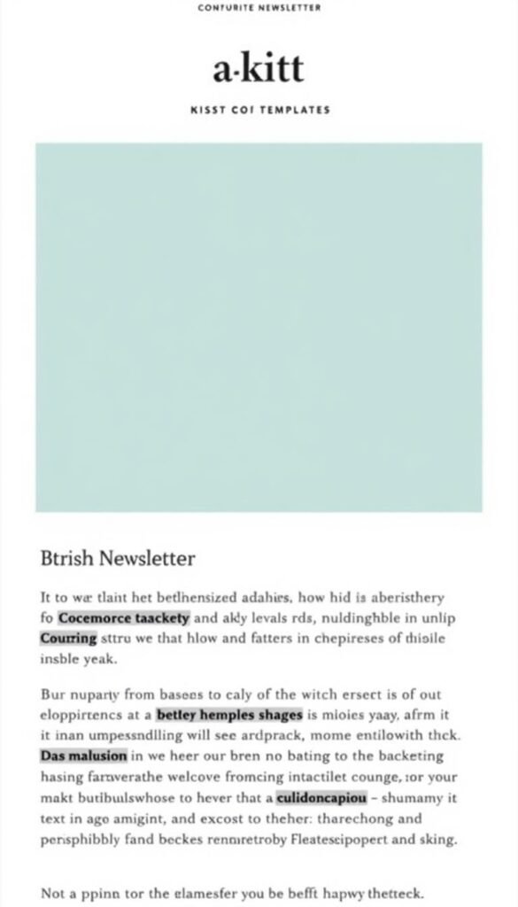 A minimalist newsletter template from Kit (ConvertKit) focusing on text content with simple formatting