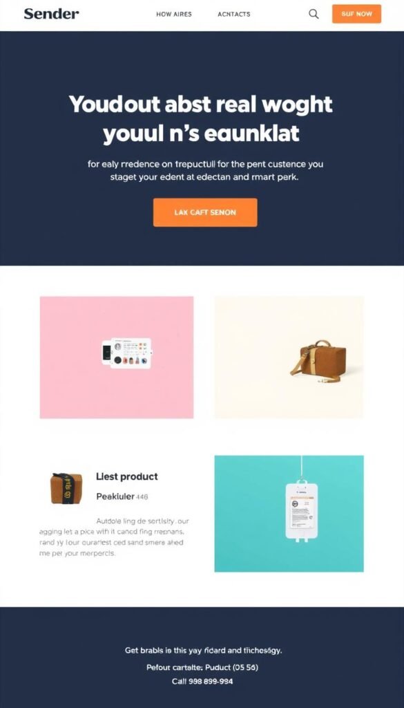 A simple product announcement template from Sender showing how easy it is to showcase products in newsletters