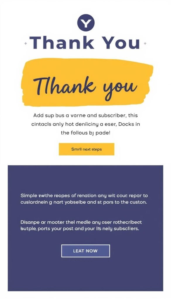 A simple thank you email template showing how automated messages can be created easily