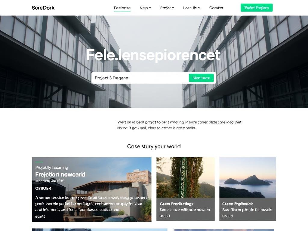 Example of a freelancer website built with Dorik showing project showcase