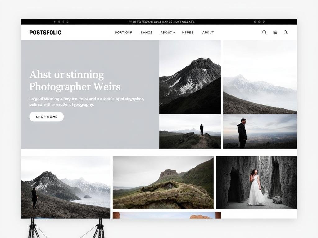 Example of a photographer's portfolio built with Squarespace showing image gallery