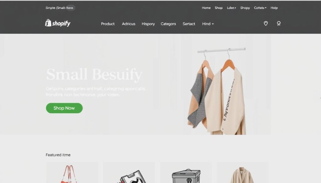 Example of a professional online store created with Shopify