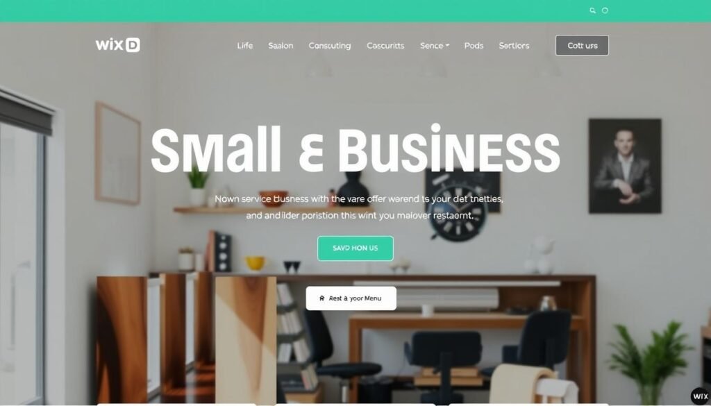 Example of a professional small business website created with Wix