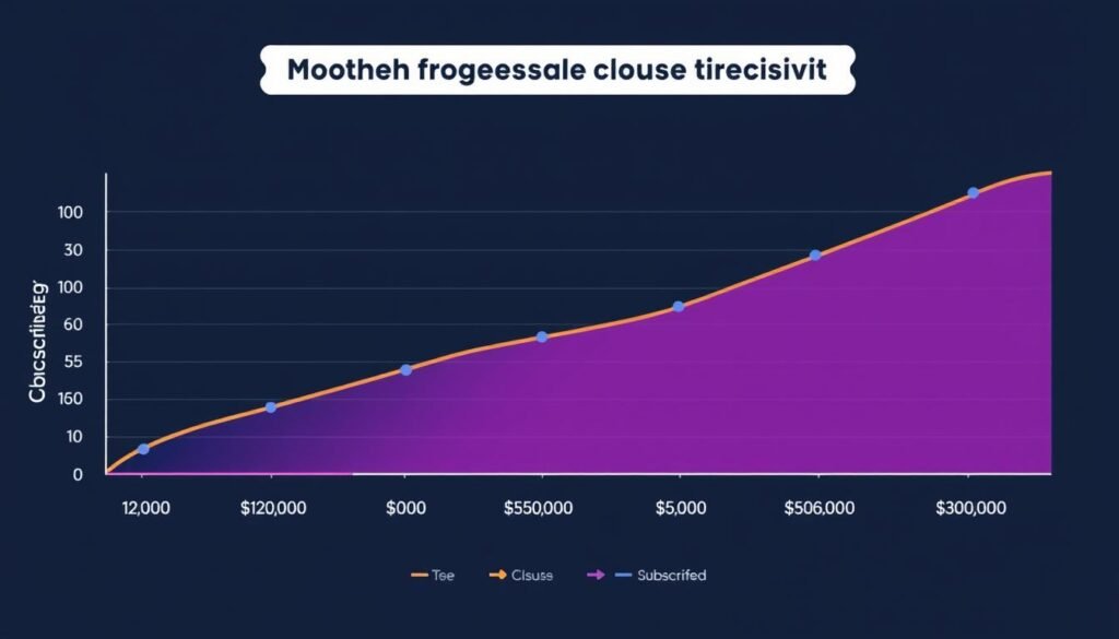 Graph showing how costs scale across platforms as subscriber count increases