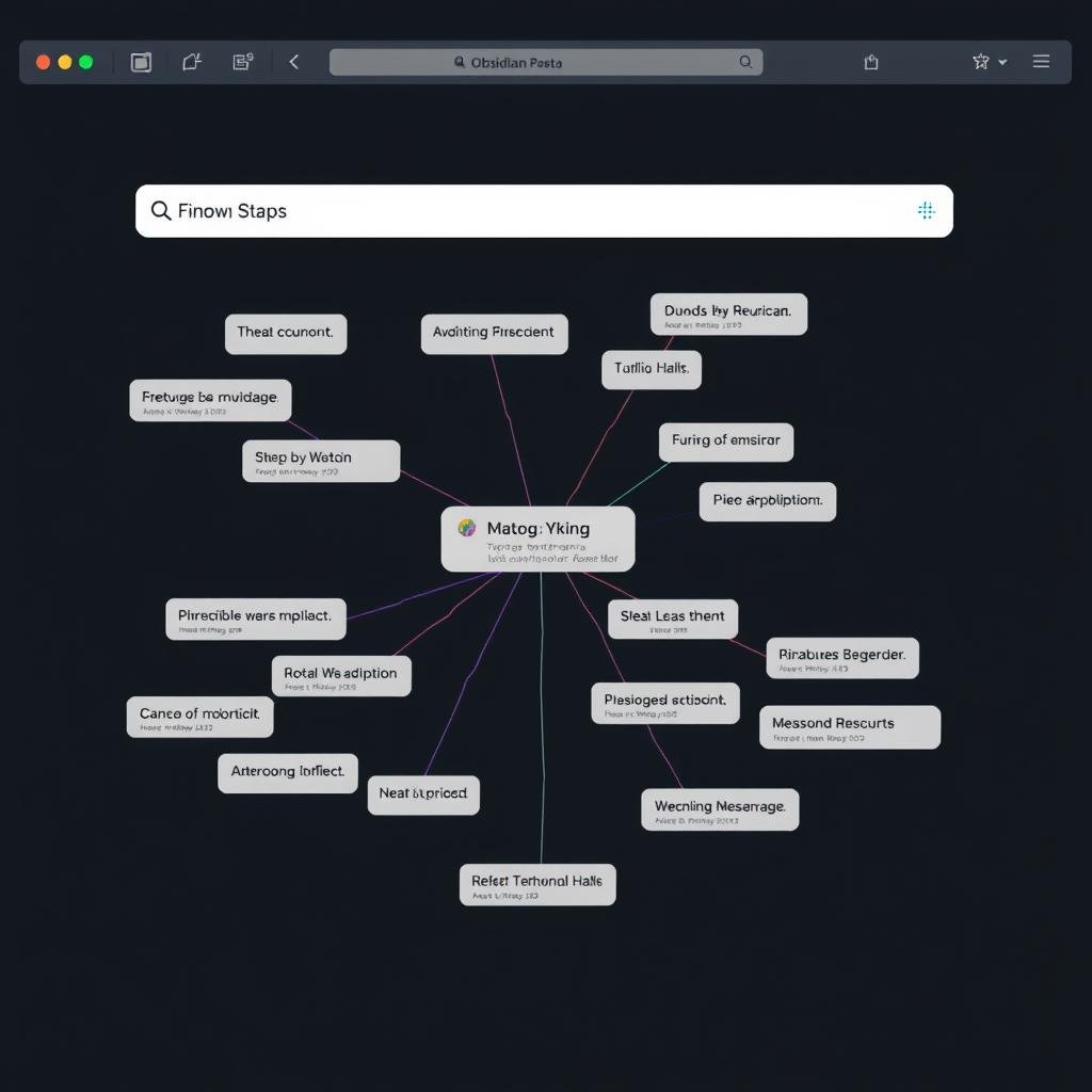 Knowledge graph in Obsidian showing connected ideas