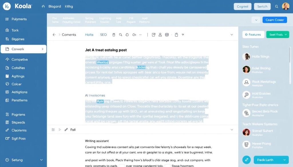 Koala Writer interface showing blog creation using best AI writing tool for blog posts