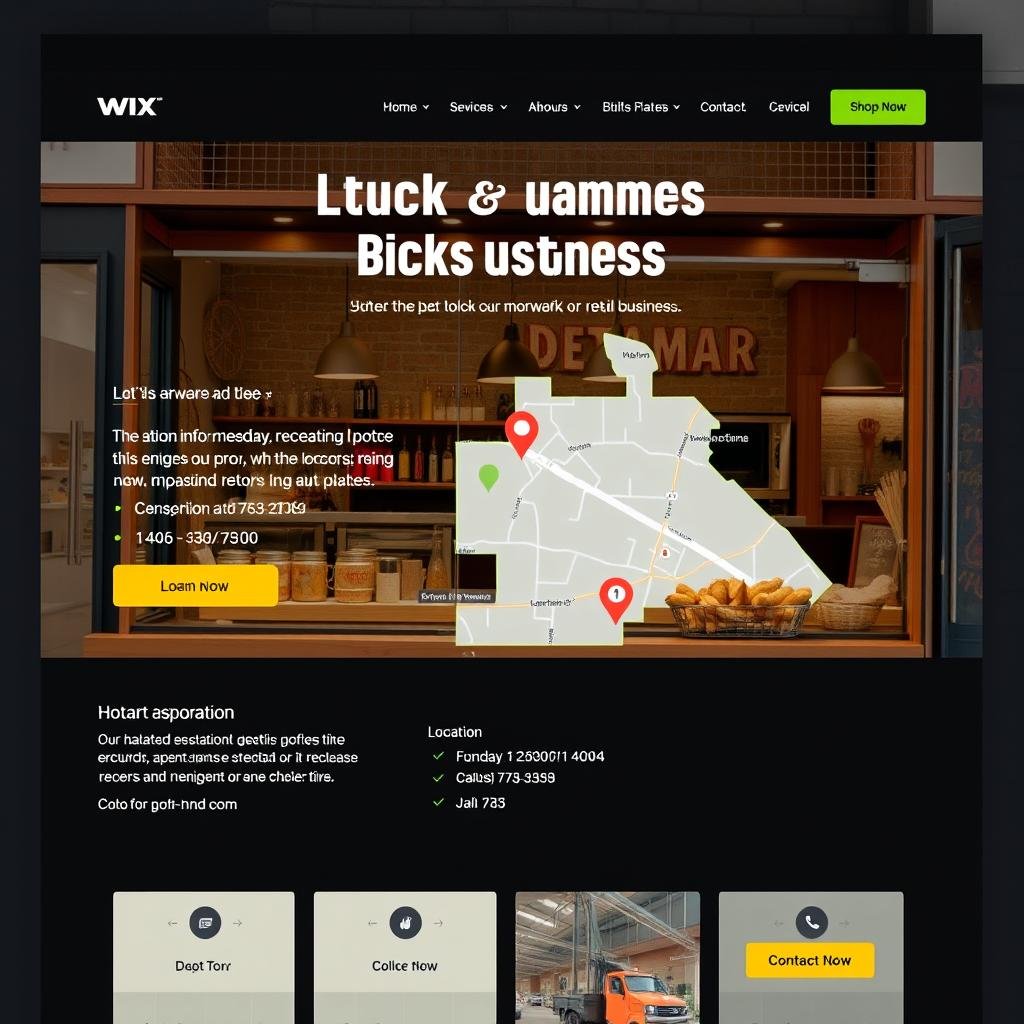 Local business website example created with Wix