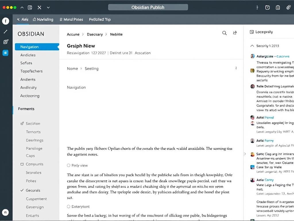 Obsidian Publish showing a published knowledge base that can be shared with others