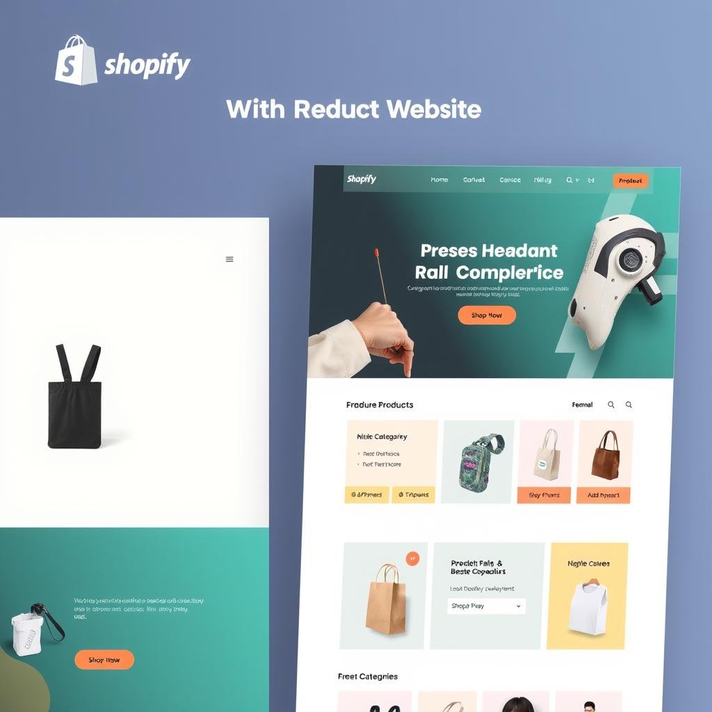 Retail business website example created with Shopify