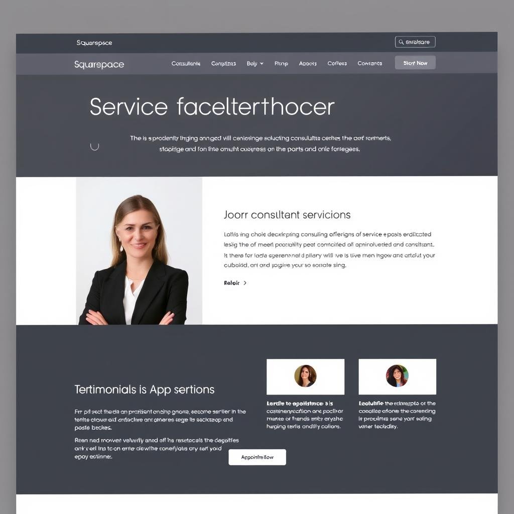 Service business website example created with Squarespace