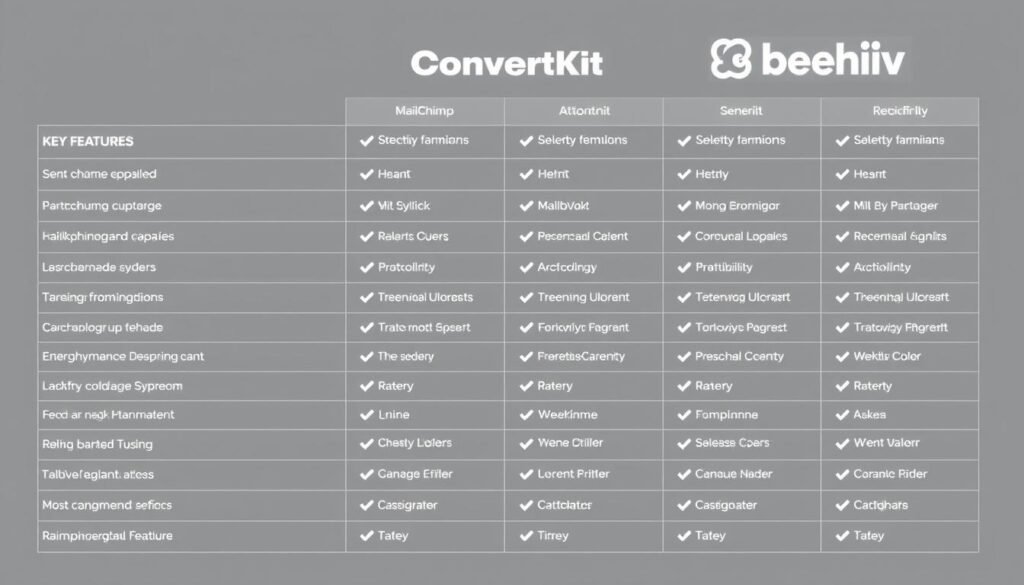 Side-by-side comparison of key features across all three platforms