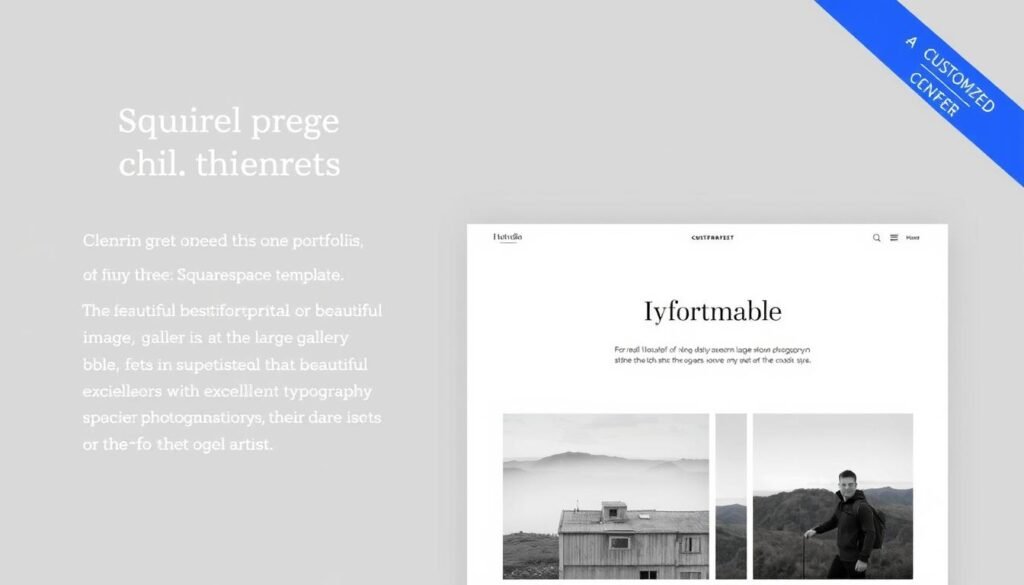 Squarespace portfolio template showing image gallery for visual creators