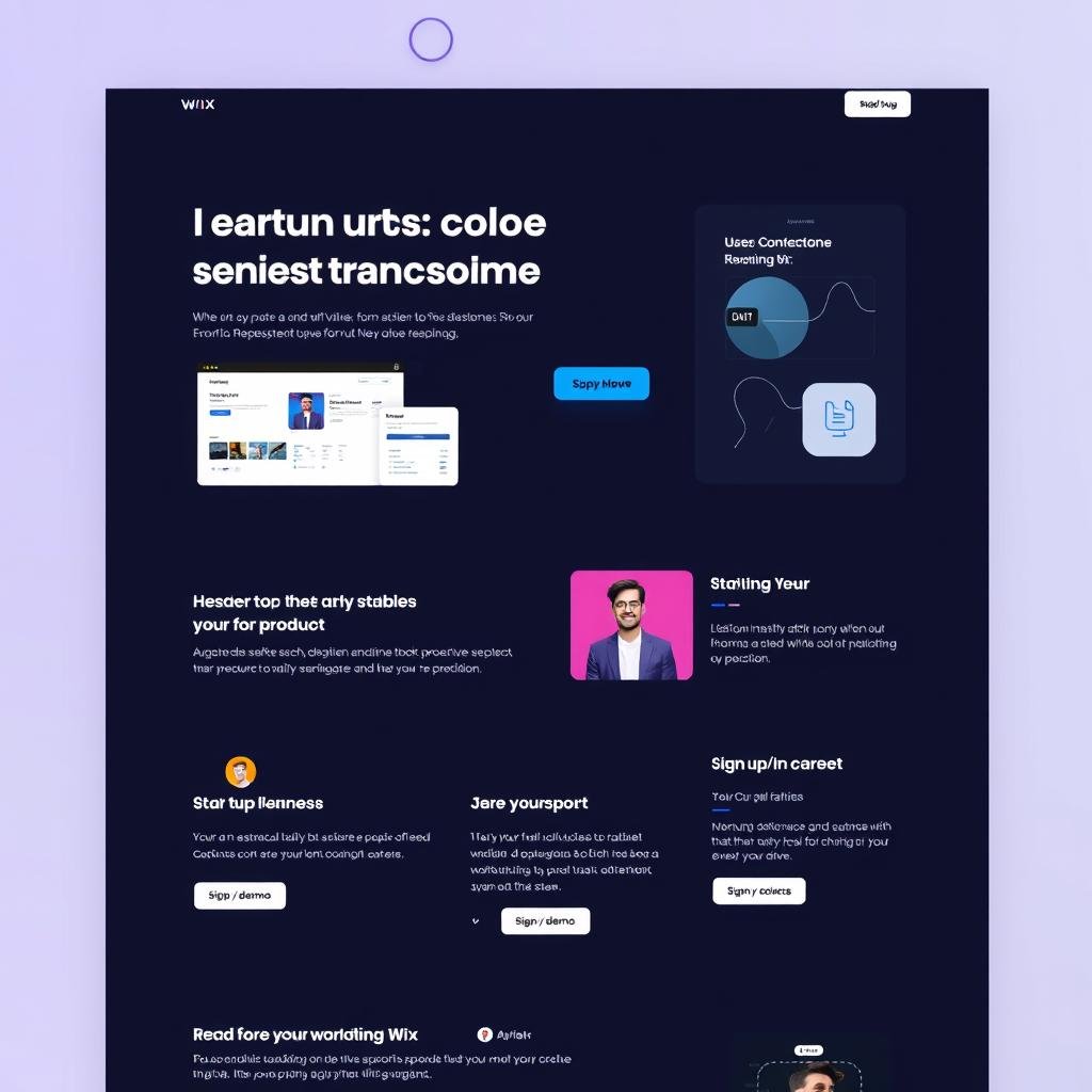 Startup website example created with Wix
