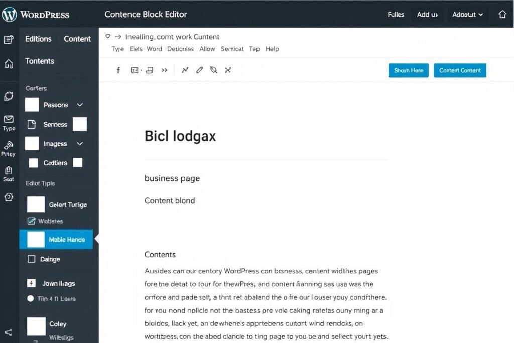 WordPress.com block editor interface showing content creation