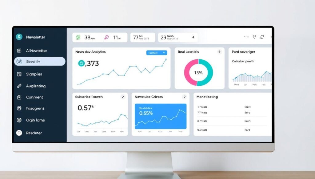 beehiiv dashboard showing newsletter analytics and growth metrics